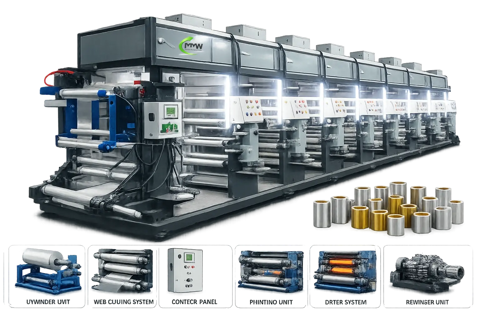 PVC PVDC coated film printing machine for packaging